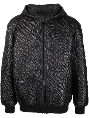 MOSCHINO hooded bomber jacket - Black