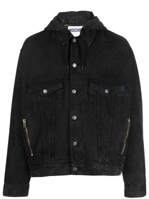 Moschino hooded denim jacket - Black