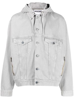 Moschino hooded denim jacket - Grey