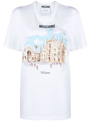Moschino illustration-print organic cotton T-shirt - White
