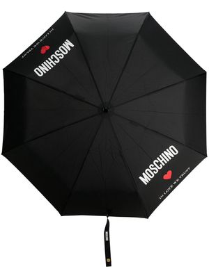 Moschino In Love We Trust compact umbrella - Black