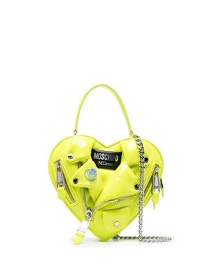 Moschino inflatable biker-heart crossbody bag - Green