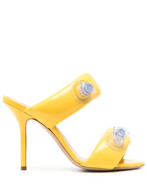 Moschino inflatable-effect 110mm mules - Yellow