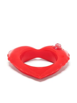 Moschino inflatable heart-motif resin bangle - 0130 ROSSO