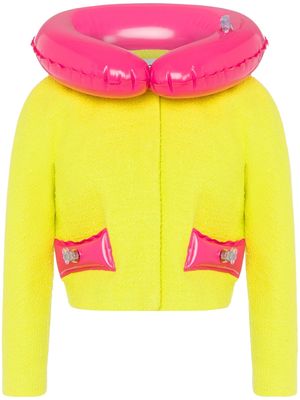Moschino Inflatable tweed jacket - Yellow