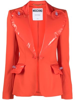 Moschino inflated single-breasted blazer - Red