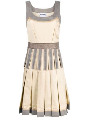 Moschino Inside Out pleated dress - Brown