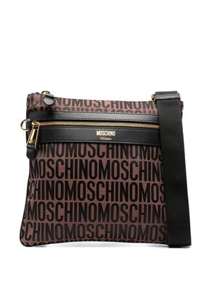 Moschino jacquard-logo cross-body bag - Brown