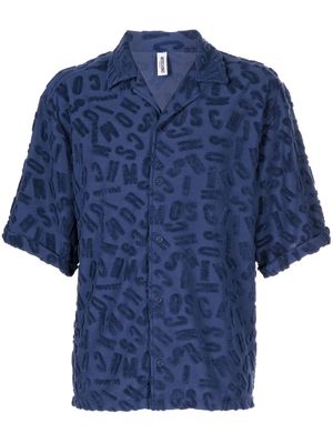 Moschino jacquard-monogram cotton blend shirt - Blue