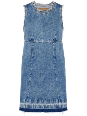 MOSCHINO JEANS appliquéd denim minidress - Blue