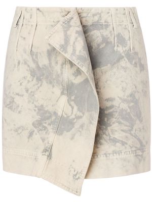 MOSCHINO JEANS asymmetric denim miniskirt - 1462 - Bianco