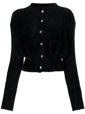 MOSCHINO JEANS buttoned fitted cardigan - Black