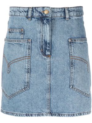 MOSCHINO JEANS cotton denim short skirt - Blue