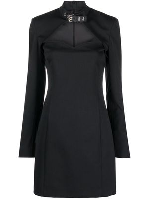 MOSCHINO JEANS cut-out detail long-sleeve dress - Black