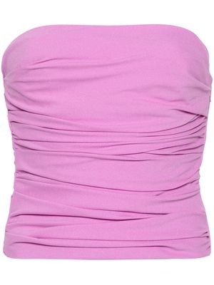 MOSCHINO JEANS draped bandeau top - Pink