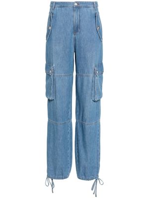 MOSCHINO JEANS drawstring-hem cotton cargo jeans - Blue