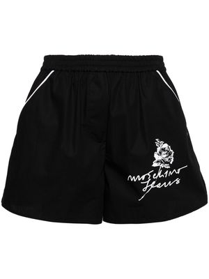 MOSCHINO JEANS flower-print cotton shorts - Black