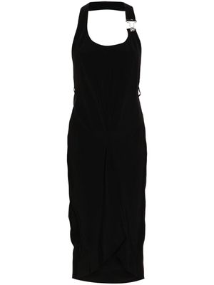 MOSCHINO JEANS halterneck open-back midi dress - Black