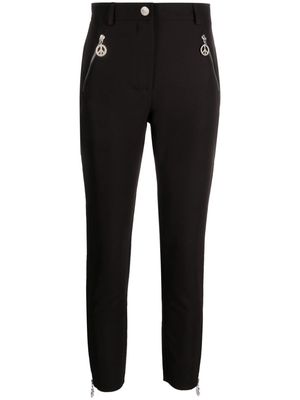 MOSCHINO JEANS high-waist cropped trousers - Black