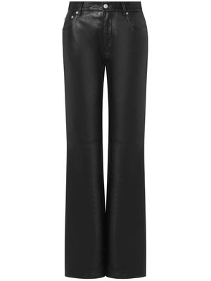 MOSCHINO JEANS leather flared trousers - Black