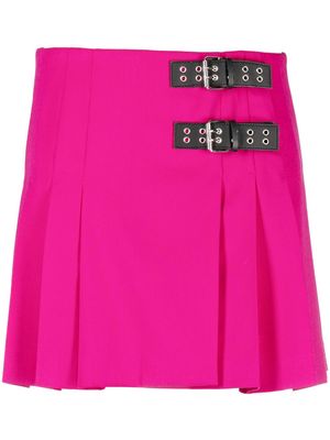 MOSCHINO JEANS log-rise pleated mini skirt - Pink