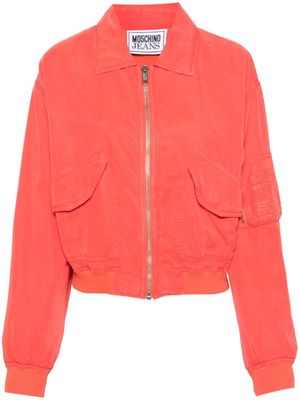 MOSCHINO JEANS multi-pockets bomber jacket - Red