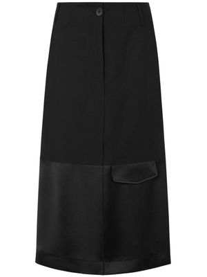 MOSCHINO JEANS panelled tailored midi skirt - Black