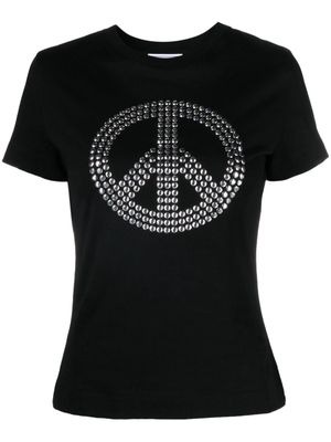 MOSCHINO JEANS peace-sign cotton T-shirt - Black