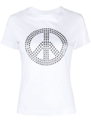 MOSCHINO JEANS peace-sign cotton T-shirt - White