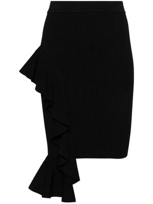 MOSCHINO JEANS ruffled detailing skirt - Black