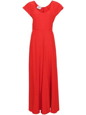MOSCHINO JEANS scoop-neck maxi dress - Red