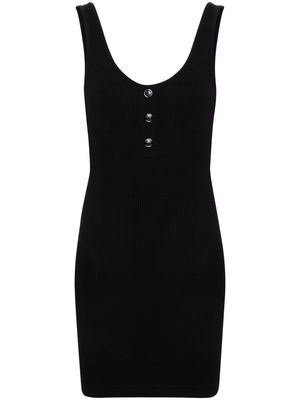 MOSCHINO JEANS scoop-neck ribbed-knit minidress - Black