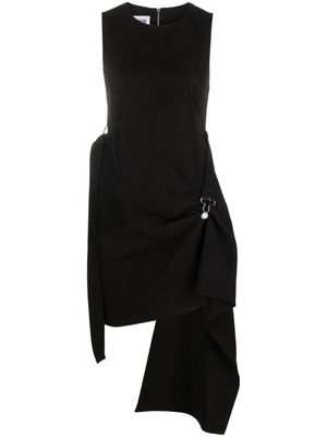 MOSCHINO JEANS sleeveless draped mini dress - Black