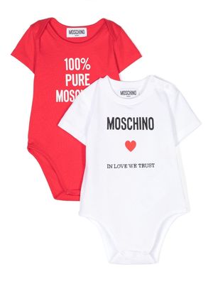 Moschino Kids 100% Pure Moschino-print body - White