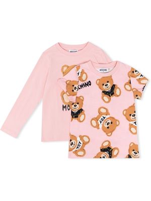 MOSCHINO KIDS 2-pack teddy-bear print T-shirt - Pink