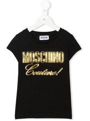 Moschino Kids 3D-logo cotton T-shirt - Black