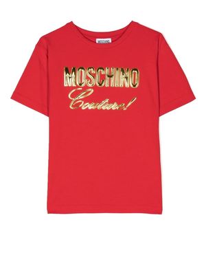 Moschino Kids 3D-logo cotton T-shirt - Red