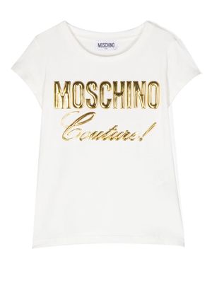Moschino Kids 3D-logo cotton T-shirt - White