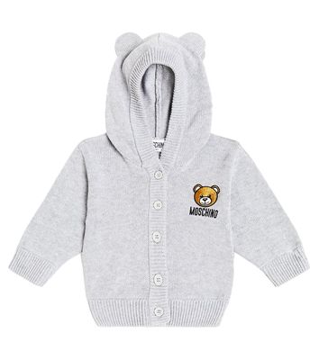 Moschino Kids Baby embroidered cotton-blend cardigan