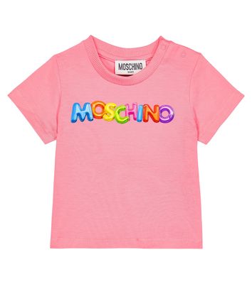 Moschino Kids Baby logo cotton-blend T-shirt