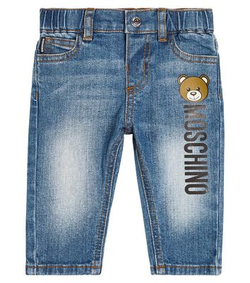 Moschino Kids Baby logo printed jeans