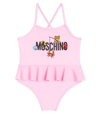 Moschino Kids Baby logo swimsuit