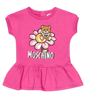 Moschino Kids Baby printed cotton-blend jersey dress