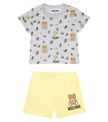Moschino Kids Baby set of cotton shorts and T-shirt
