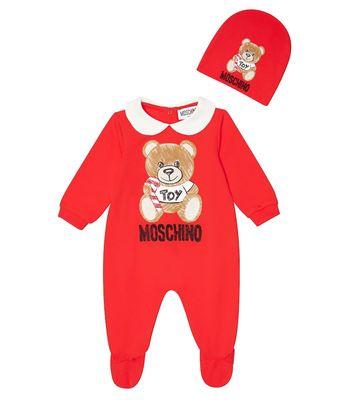 Moschino Kids Baby set of printed onesie and hat