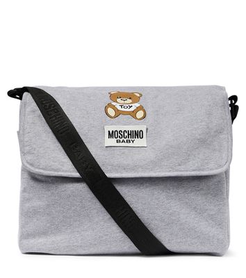 Moschino Kids Baby Teddy Bear canvas changing bag