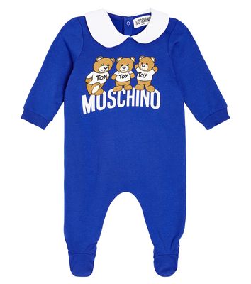 Moschino Kids Baby Teddy Bear cotton jersey onesie