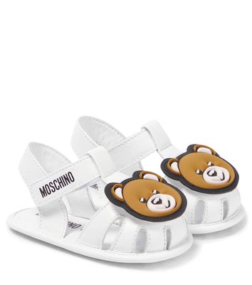 Moschino Kids Baby Teddy Bear leather sandals