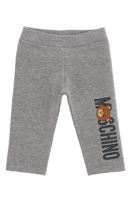 Moschino Kids' Bear Logo Leggings in Grey Melange