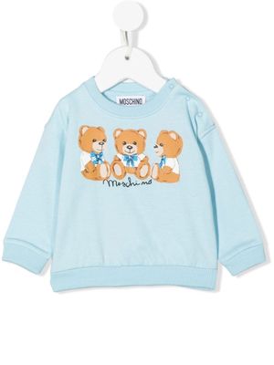 Moschino Kids bear-print sweatshirt - Blue